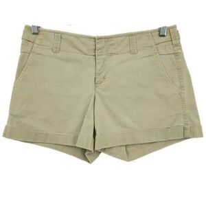Vince Women's Khaki Tan Mid Rise Cuffed Shorts Size 6